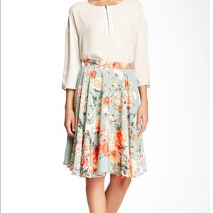 Nordstrom Ro & De Floral Circle Skirt NWT